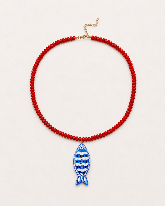 FISH NECKLACE BLUE