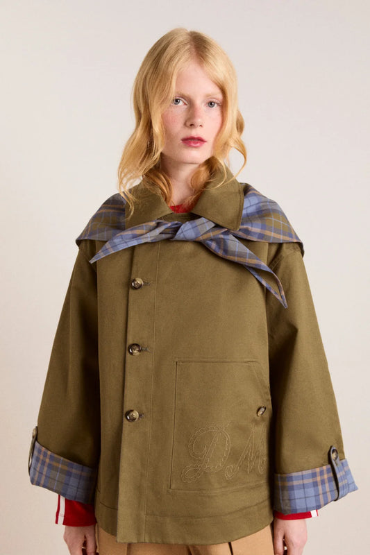 Cleo Reversible Crop Trench Coat