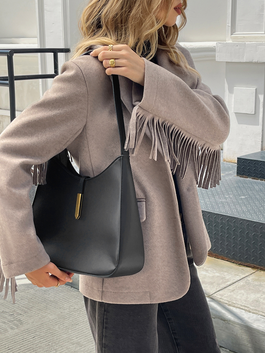 Sacha Fringe Blazer Beige